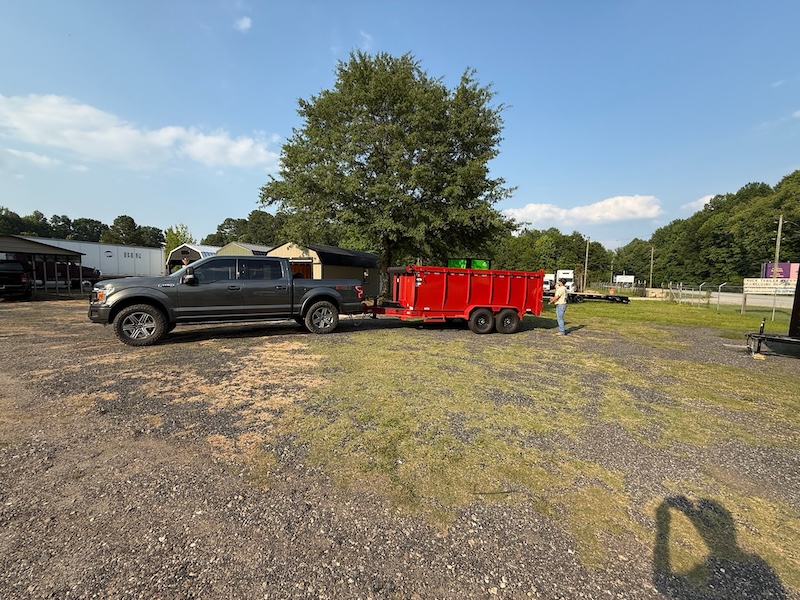 Evergreen customer with their new trailer