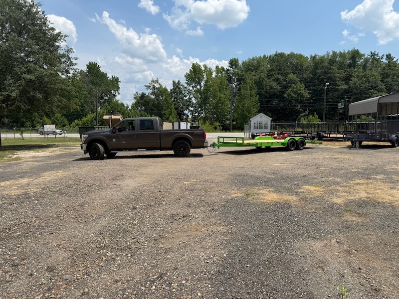 Evergreen customer with their new trailer