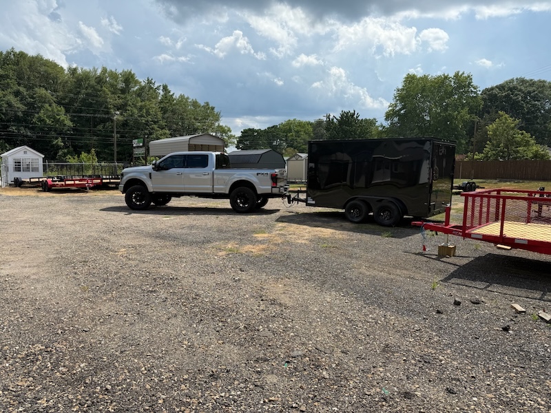 Evergreen customer with their new trailer